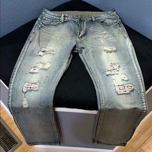 Retro Man Destroyed Men’s Jeans 38x30